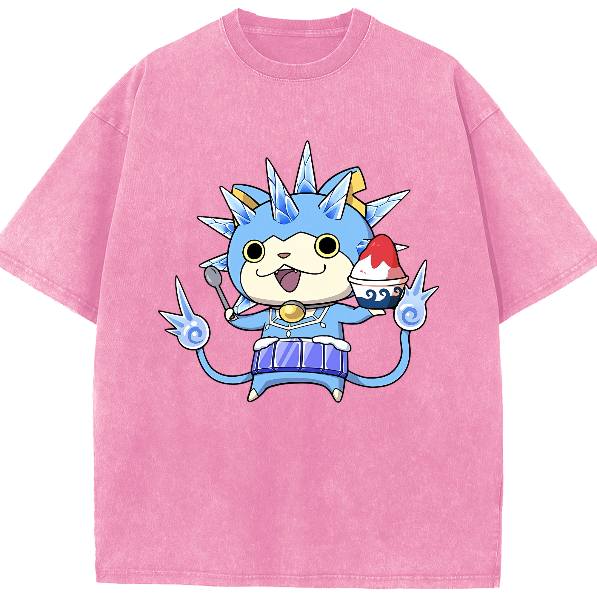 （画像用） 妖怪ウォッチ Yo-kai Watch 綿100% ヴィンテージ風 半袖Tシャツ（フロントプリント）